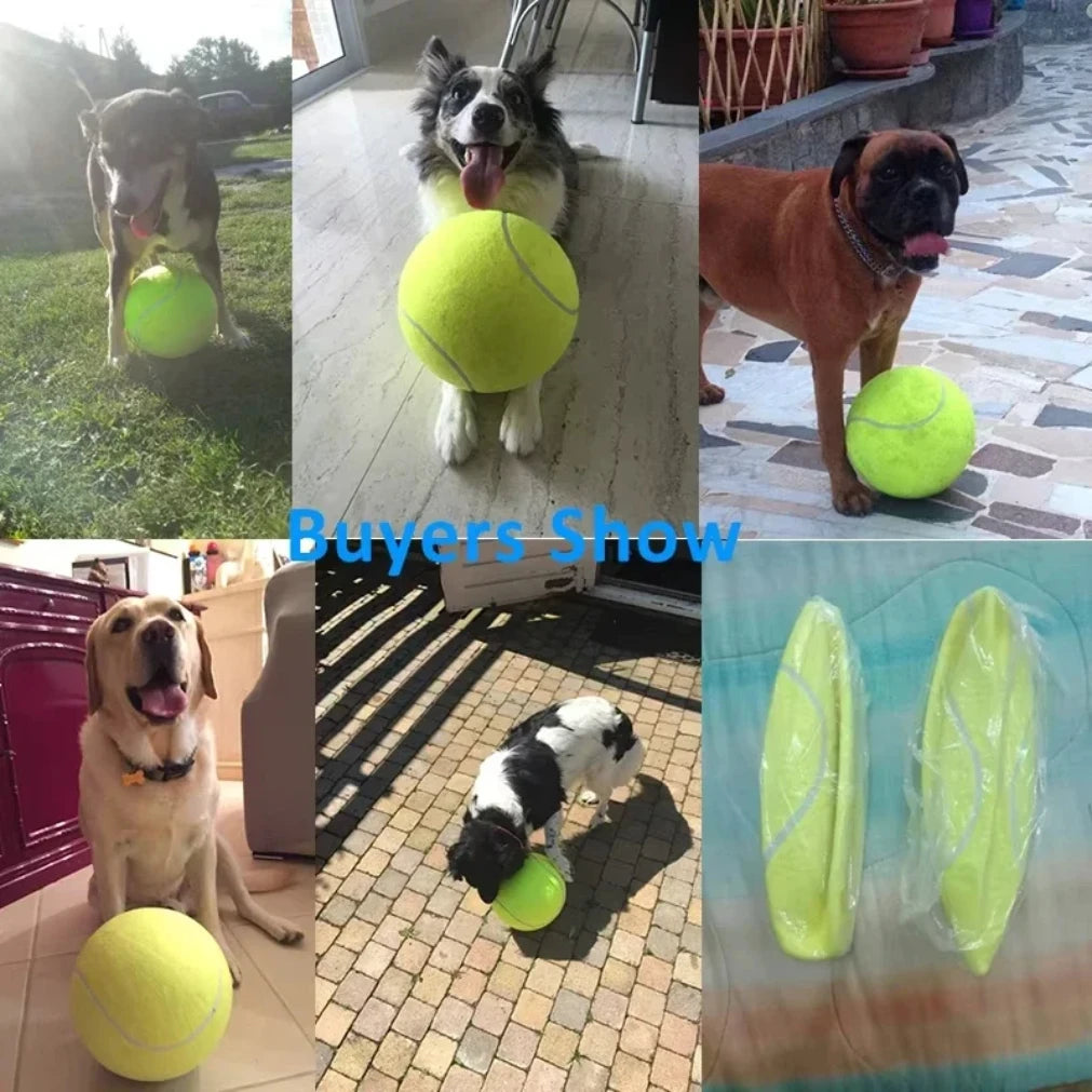 7/9.5Inch Giant Tennis Ball ,Inflatable Toy for Dog Training Ball 24cm Tennis Ball with Air Pump Interactive Dog Toys