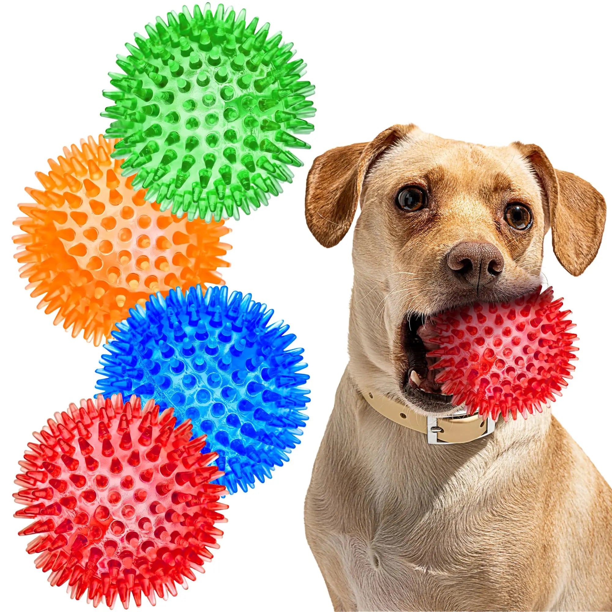 3/6Pcs Squeaky Dog Ball Toys, Dog Chew Ball for Boredom, Floatable Pool Dog Toy,Puppy Teeth Cleaning Toy for Small ,Medium Dogs