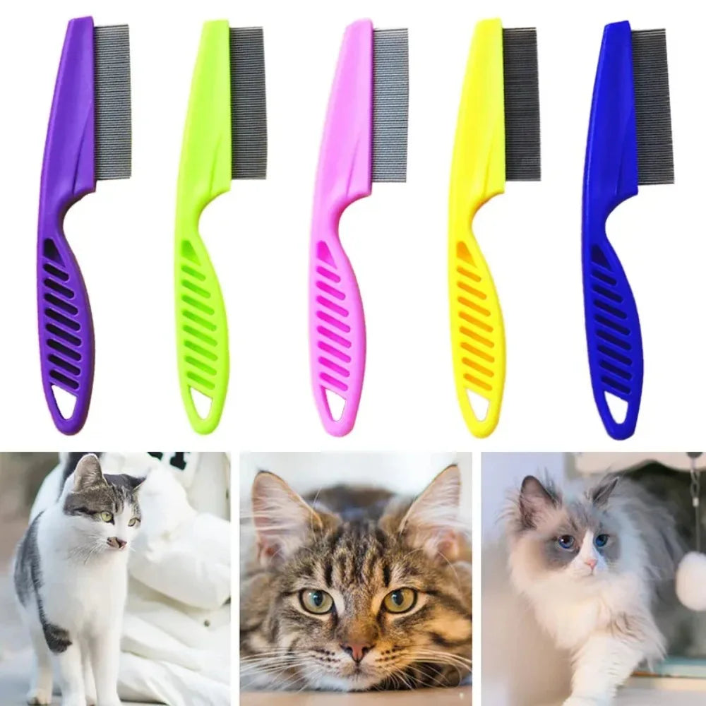 Pet Hair Shedding Comb Stainless Steel Flea Comb for Cats and Dogs