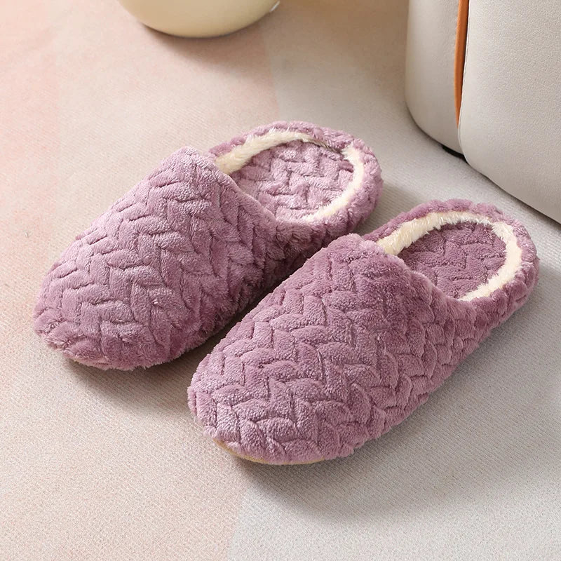 Women  Slippers ,Warm Plush,Autumn ,Winter Shoes Woman House Flat Floor Soft Silent Slides