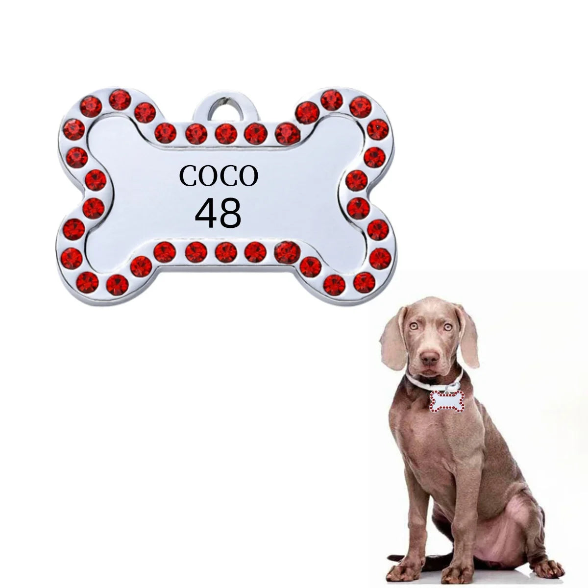 VIP Customizable Engraved Pets ID Tag for Dogs and Cats. Bronze Nameplate Tags Personalized  Collar ID Pendant