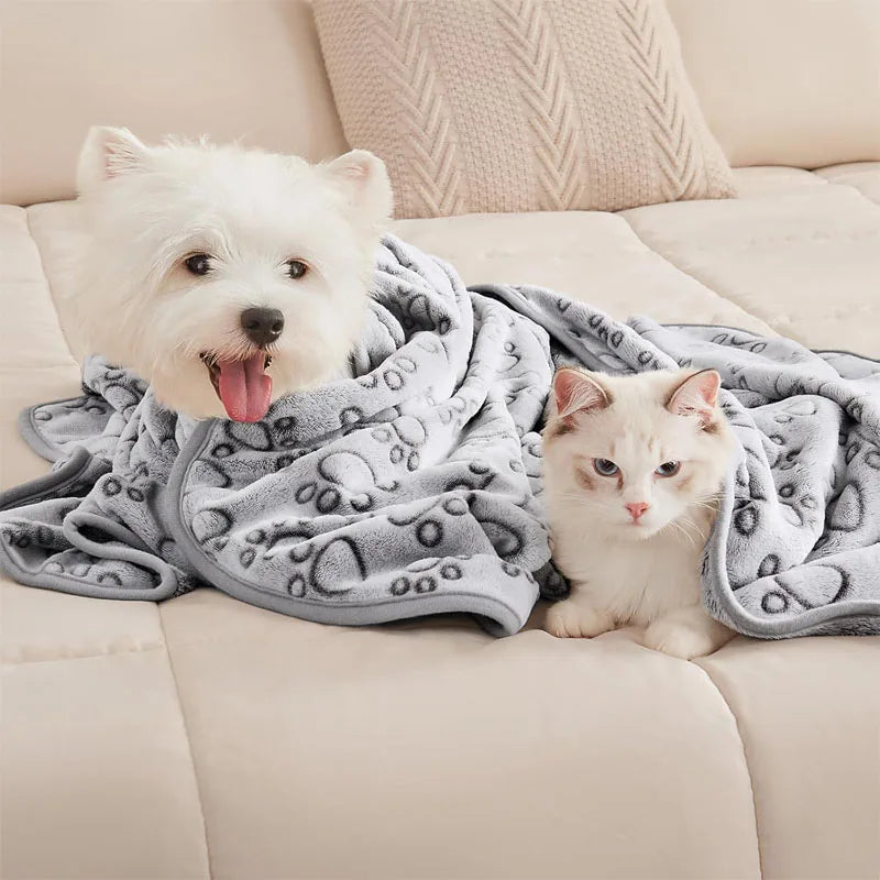 2PCS Soft Fluffy High Quality Warm Comfortable Blanket for Dog Cat