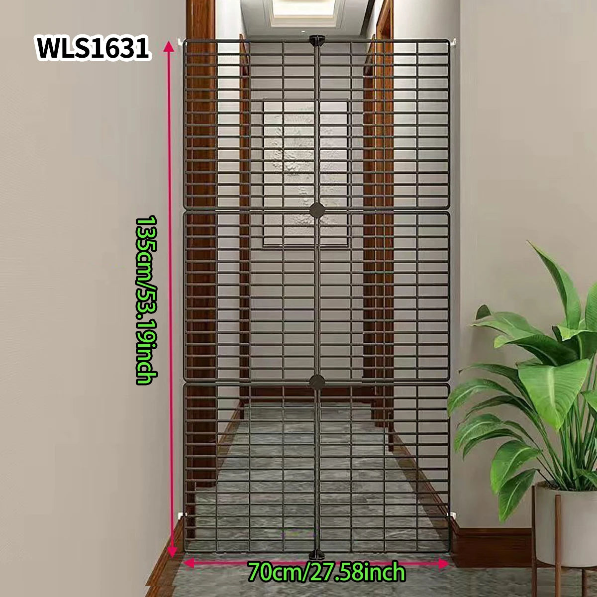 Gate Barrier, No-Drill Gate Barrier, Wire Mesh to Block Dogs, Isolation for Doorways, Stairs, Balconies, Pet Fence