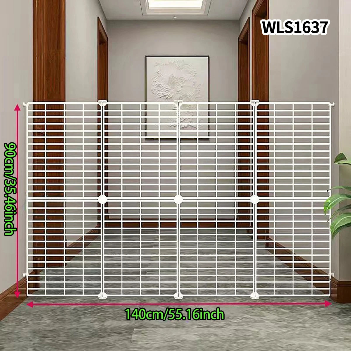 Gate Barrier, No-Drill Gate Barrier, Wire Mesh to Block Dogs, Isolation for Doorways, Stairs, Balconies, Pet Fence