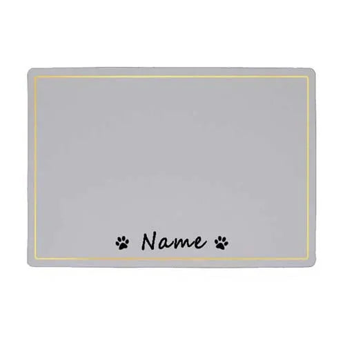 Custom Pet Food Bowl Mat, Waterproof,  Personalized Placemat For Pets Name ,Easy Wash Drinking ,Feeding Pad