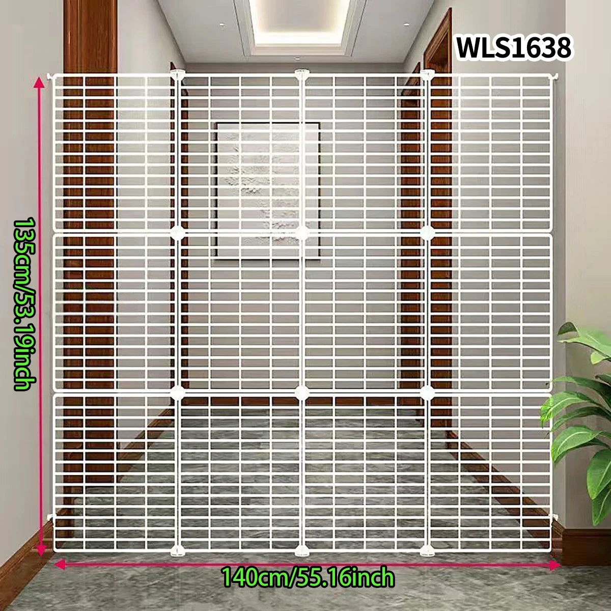 Gate Barrier, No-Drill Gate Barrier, Wire Mesh to Block Dogs, Isolation for Doorways, Stairs, Balconies, Pet Fence