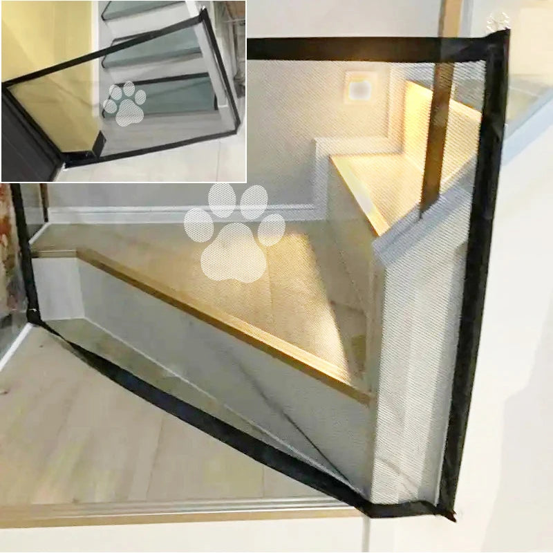 Pet Barrier,Portable Folding Breathable Mesh Cat and Dog Safety Fence  to Ensure Pet Safety