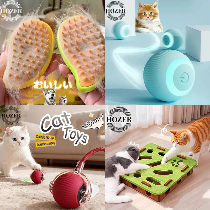 10Pcs/6Pcs Cat Interactive Toys Variety Pack, Pet Kitten Exercise Toys Combination Set Indoor Stick Mouse Bell Ball Cat Supplies