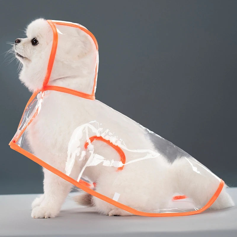 Transparent  Raincoat , Thickened , Windproof and Waterproof Large, Medium, and Small Pets