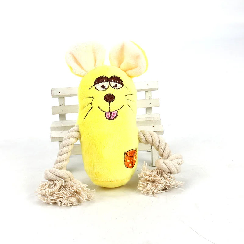 Cartoon Animals Chew Toy , Squeaky Dog Toys for Small Dogs , Bite Resistant Puppy Toy