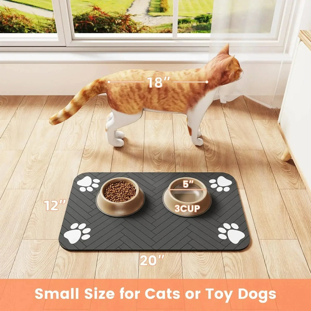 S、M、L , absorbent Pet Feeding Mat, Waterproof Placemat for Dog & Cat , Quick-Dry Rubber Backing