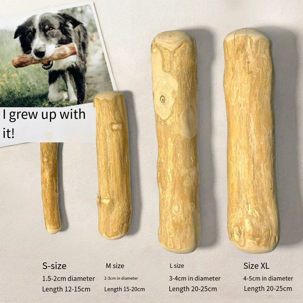 Natural Coffee Wood Dog Chew Toy,  Long Lasting Chewable Stick, Stress Relief
