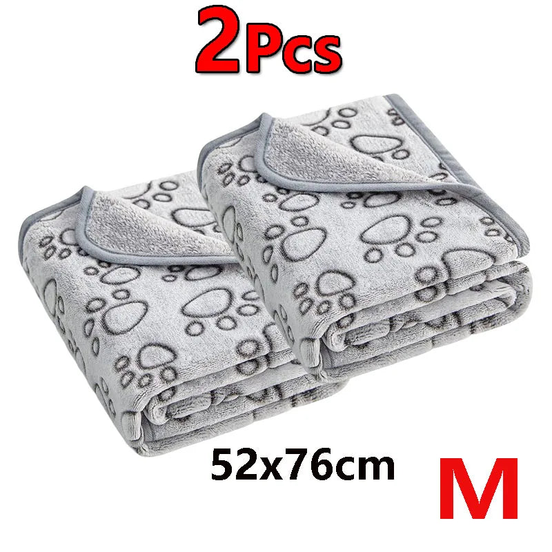 2PCS Soft Fluffy High Quality Warm Comfortable Blanket for Dog Cat