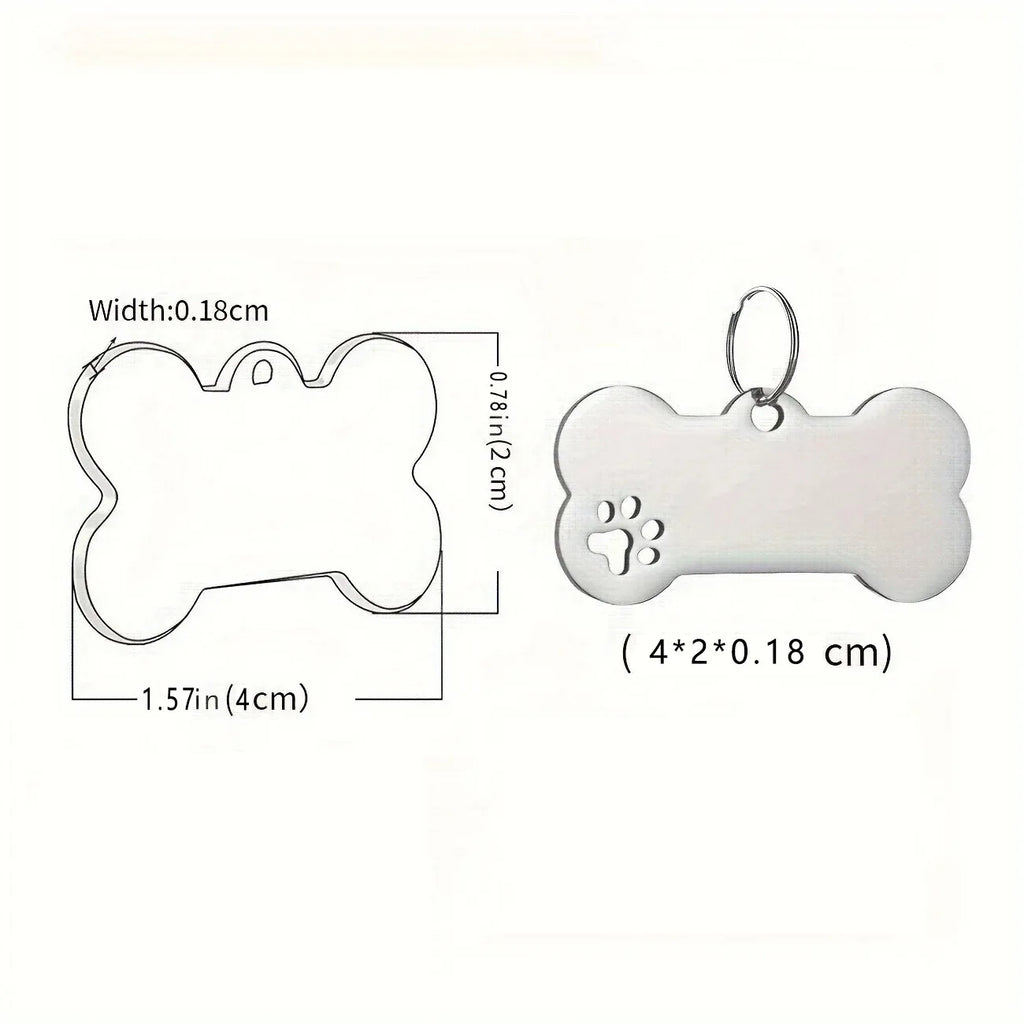 Personalized Engraved High Quality Dog ,Cat Tag with Name and Phone Number, Bone Shaped Pet Pendant for Custom Identification