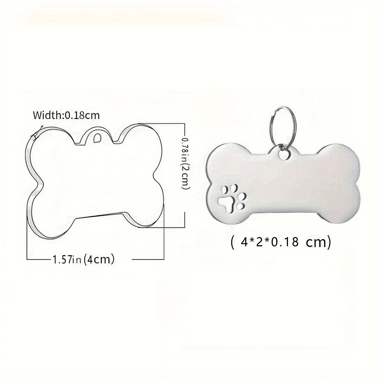 Personalized Engraved High Quality Dog ,Cat Tag with Name and Phone Number, Bone Shaped Pet Pendant for Custom Identification