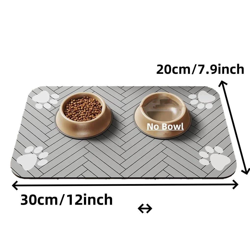 S、M、L , absorbent Pet Feeding Mat, Waterproof Placemat for Dog & Cat , Quick-Dry Rubber Backing