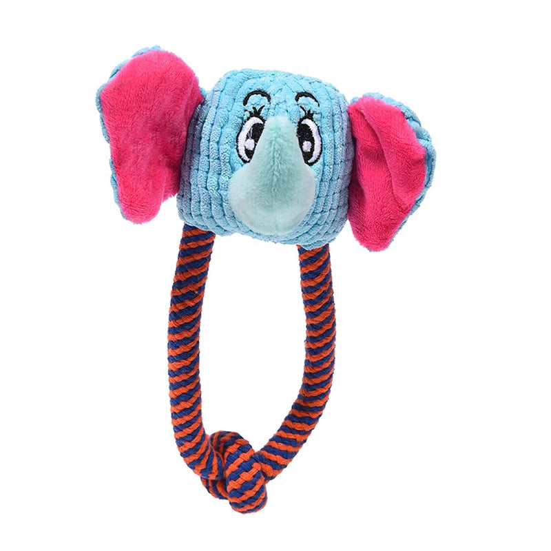 Cartoon Animals Chew Toy , Squeaky Dog Toys for Small Dogs , Bite Resistant Puppy Toy