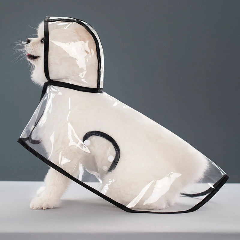 Transparent  Raincoat , Thickened , Windproof and Waterproof Large, Medium, and Small Pets