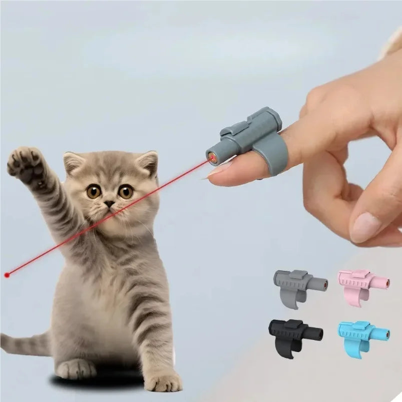 Portable Mini Laser Cat Toy - Finger Sleeve Design for Interactive Play and Endless Fun Infrared Cat Teasing Pen Pet Toy