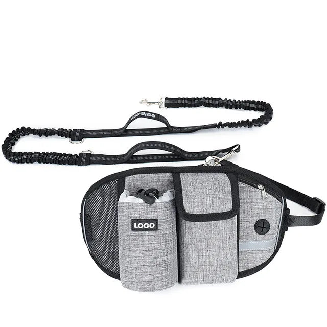 Dog Walking Bags,Training ,Treat Bag, Fanny Pack ,Hands-Free Candy Pouch ,Bungee Leash ,Feed Bowl ,Storage Water Cup