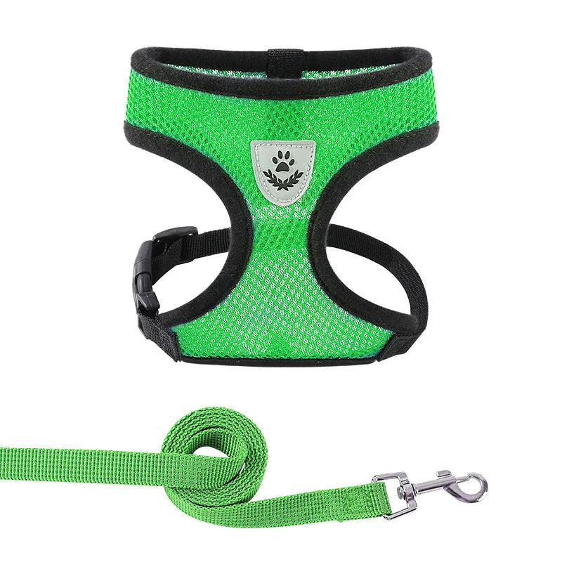 Adjustable Vest Polyester Mesh Breathable Harnesses Reflective for Small Dog and Cat