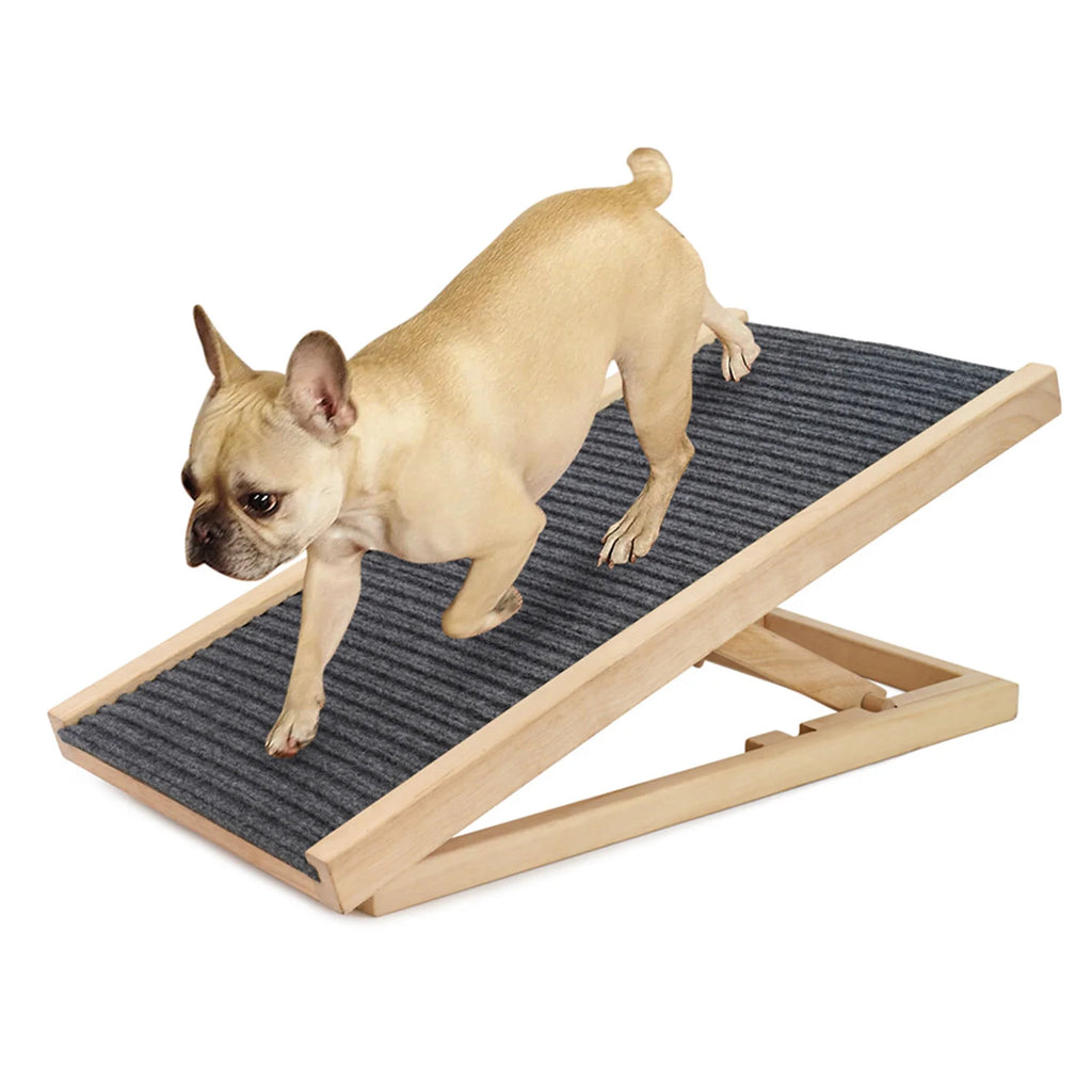 Dog Ramp,  Adjustable 27" Long for Dogs and Cats for Couch or Bed with Anti-Slip Paw Traction, Height 12”to16”, Folds Flat