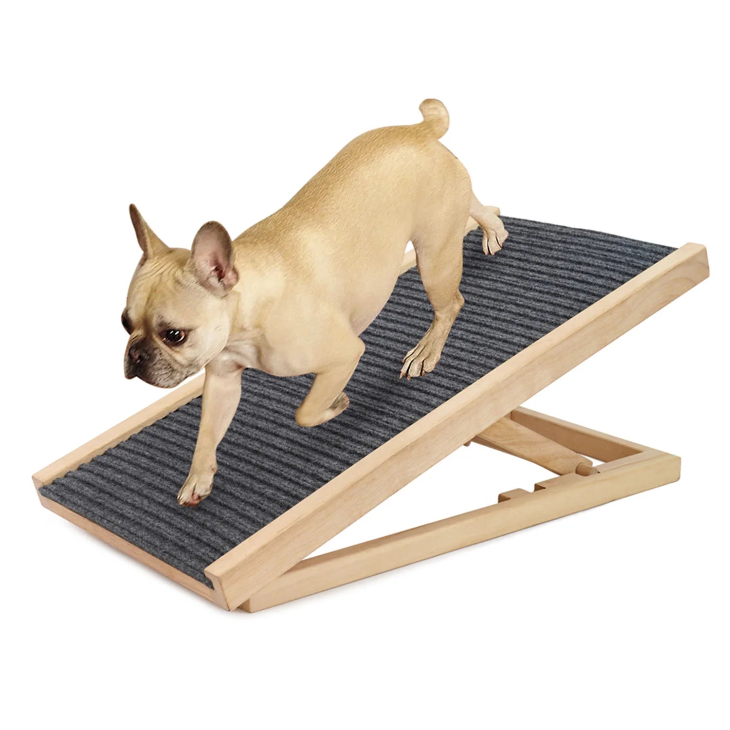 Dog Ramp,  Adjustable 27" Long for Dogs and Cats for Couch or Bed with Anti-Slip Paw Traction, Height 12”to16”, Folds Flat