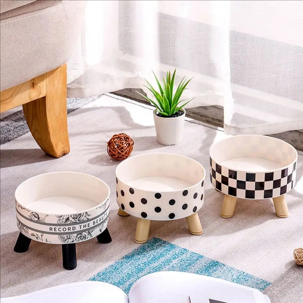 Stainless Steel Elevated Pet Bowls - Cat, Dog Food Water Dishes