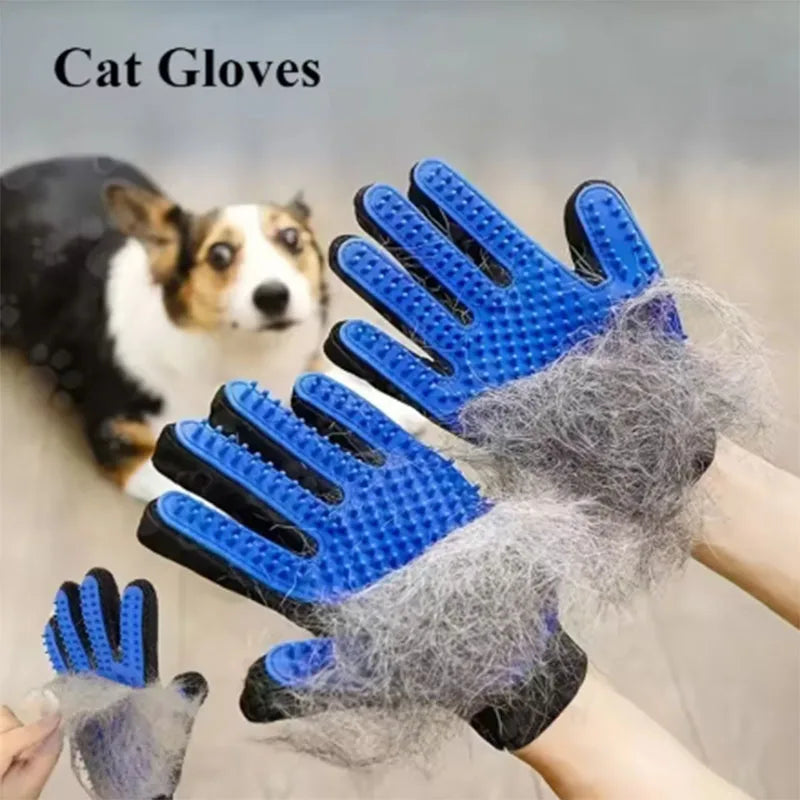 Pet Hair Glove, Dog and Cat Grooming, Deshedding Hair and Massage Brush