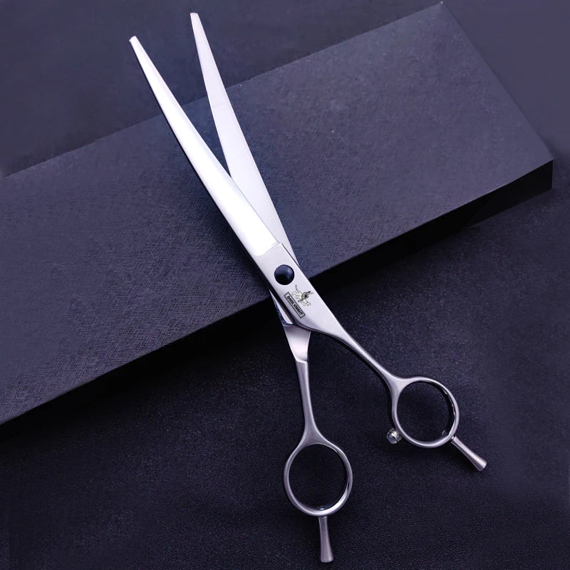 Dog grooming and trimming tools, pet scissors, 6.5 "7.0" 7.5 ", professional pet grooming scissors, curved and finely trimmed