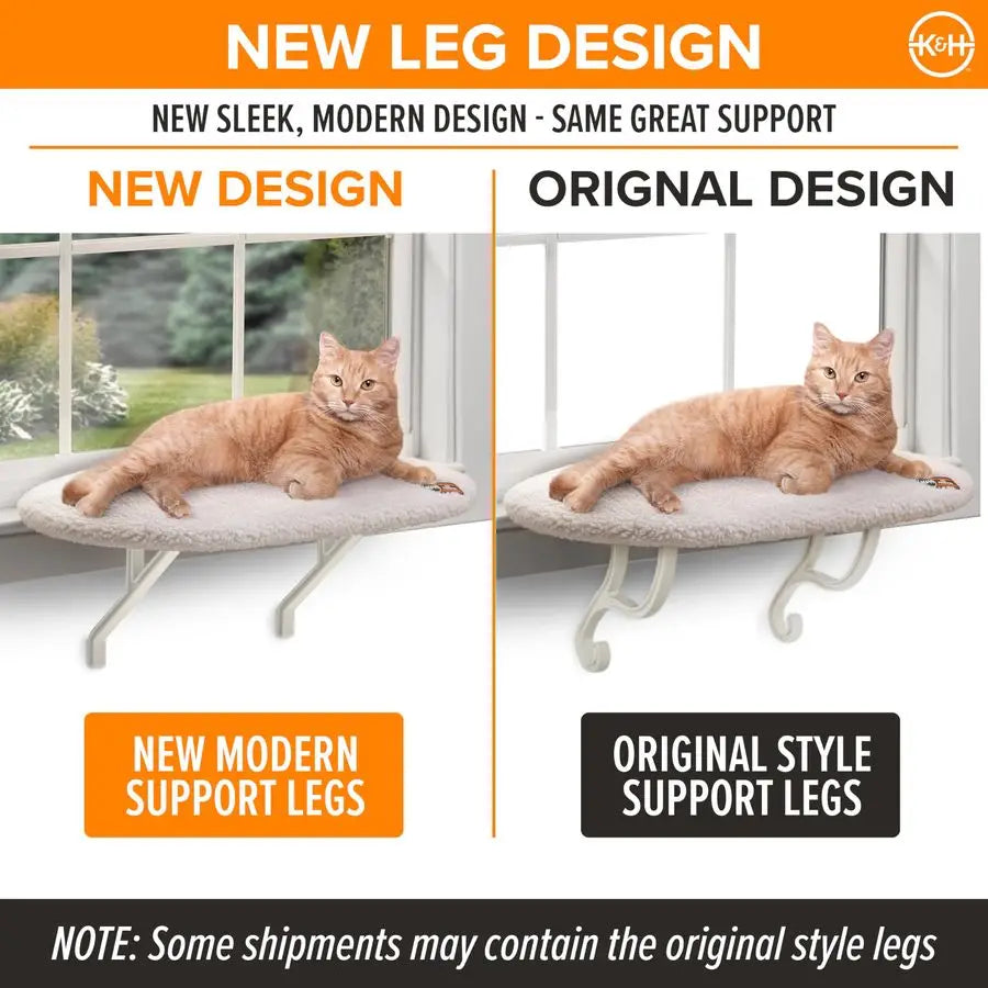 Window Perch for Cats, Orthopedic Window Hammock ,  Bed Holds 40LBS, Washable Cover,  Window Bed