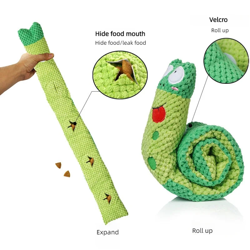 Dog Puzzle Toy, Plush Sound Toy ,Foldable Molar Puppy Nail Frog Sniffing Smell Food Interactive Speaker Stuff Dogs Supplies