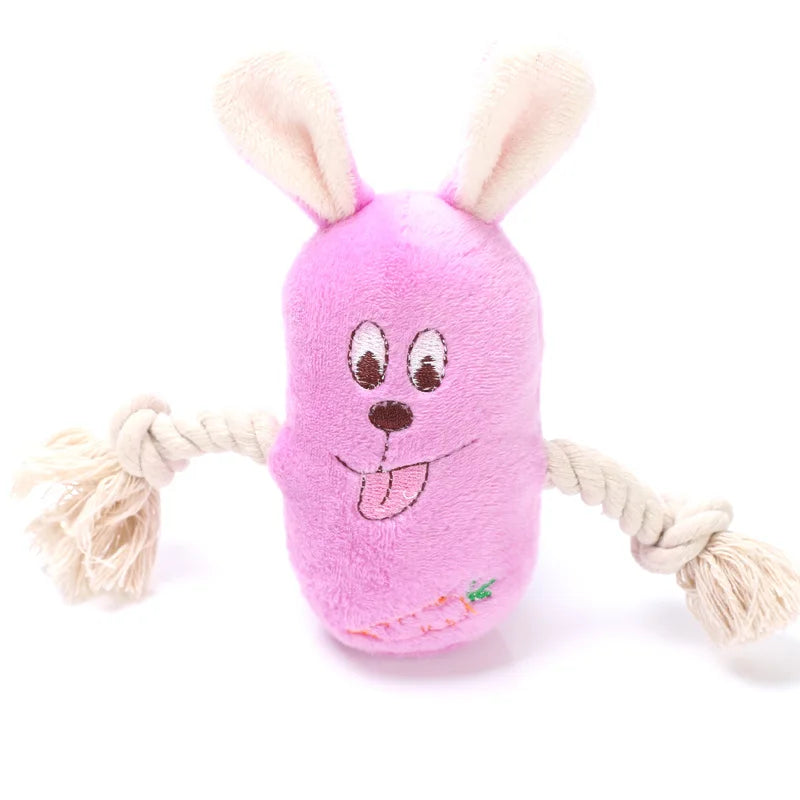 Cartoon Animals Chew Toy , Squeaky Dog Toys for Small Dogs , Bite Resistant Puppy Toy