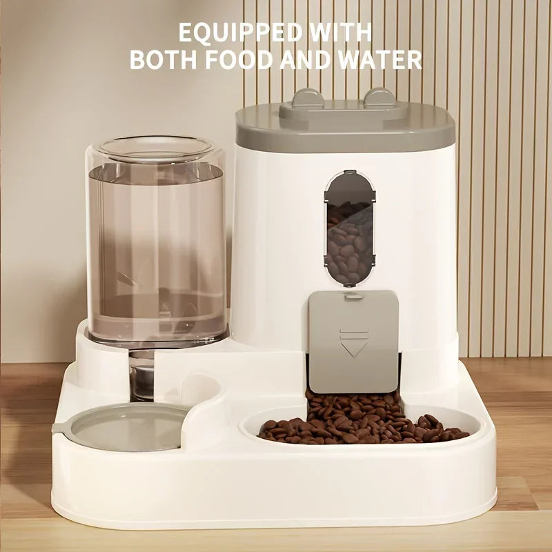 2in 1  Fully Automatic Cat Food Feeding and Water Dispenser