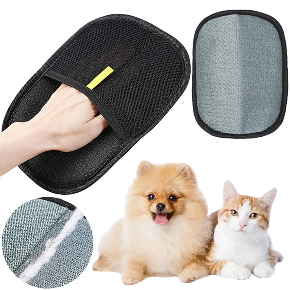 Electrostatic Hair Removal Glove, Pet Grooming Glove For Dogs and Cats,Double-Sided