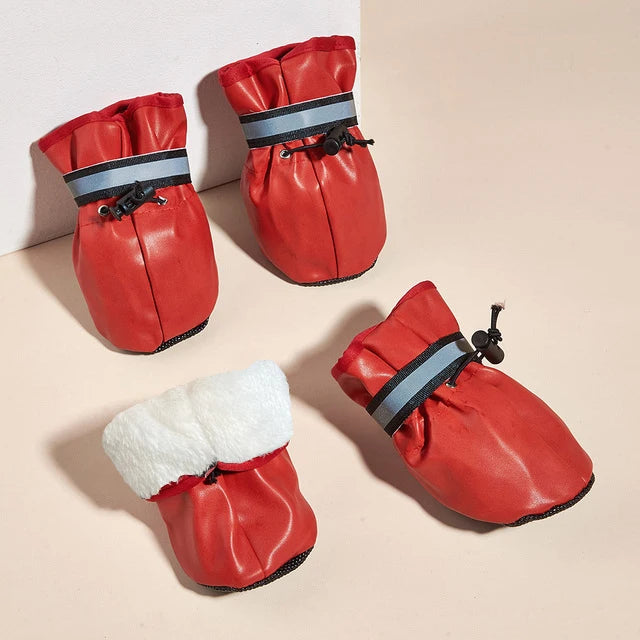 All Season 4 pcs Medium and Large Dog Shoes Outdoor and Indoor Shoes With Reflective Closure