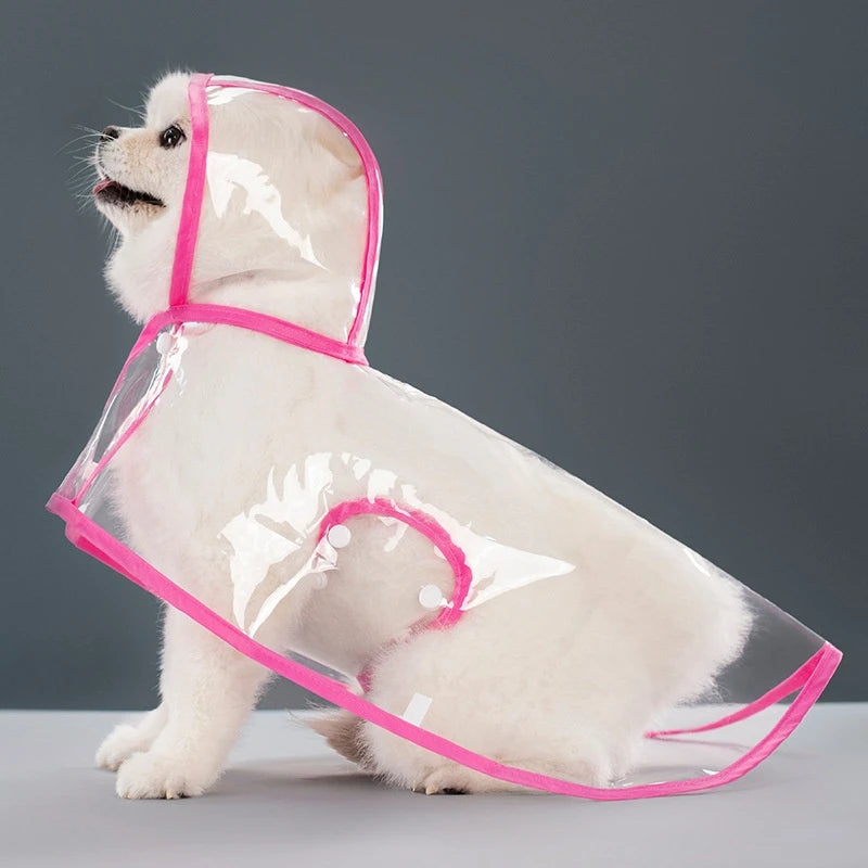 Transparent  Raincoat , Thickened , Windproof and Waterproof Large, Medium, and Small Pets