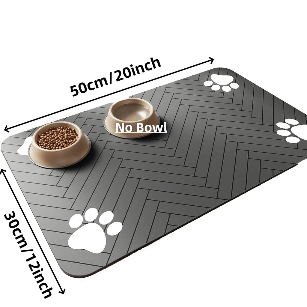 S、M、L , absorbent Pet Feeding Mat, Waterproof Placemat for Dog & Cat , Quick-Dry Rubber Backing