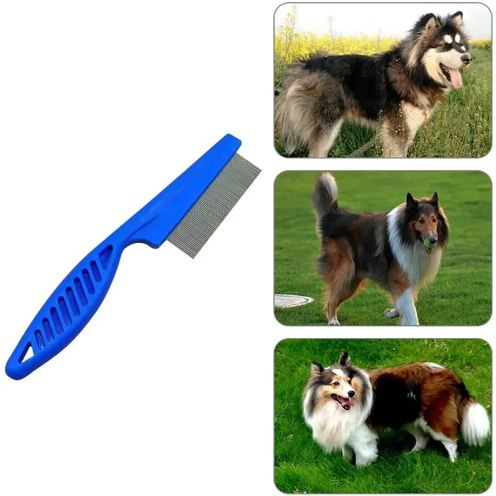 Pet Hair Shedding Comb Stainless Steel Flea Comb for Cats and Dogs