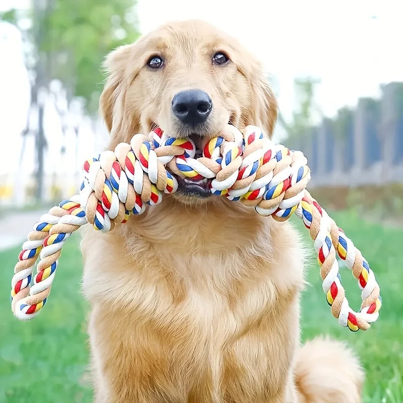 45cm Durable Teeth-Cleaning Rope Toy for Dogs - Pet Interactive Chewing and Play Toys,Tug Toy for Puppy Training