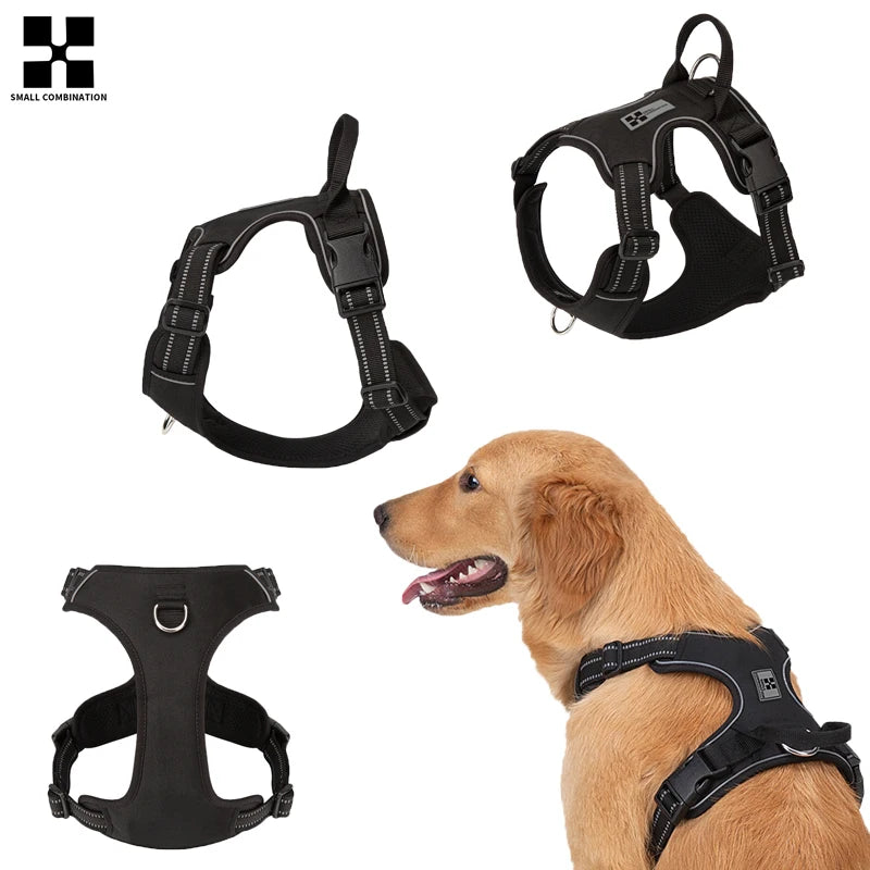 Dog Harness, No Pull Reflective Dog Chest Harness Adjustable for Small ,Medium and Large Dogs Outdoor Walking