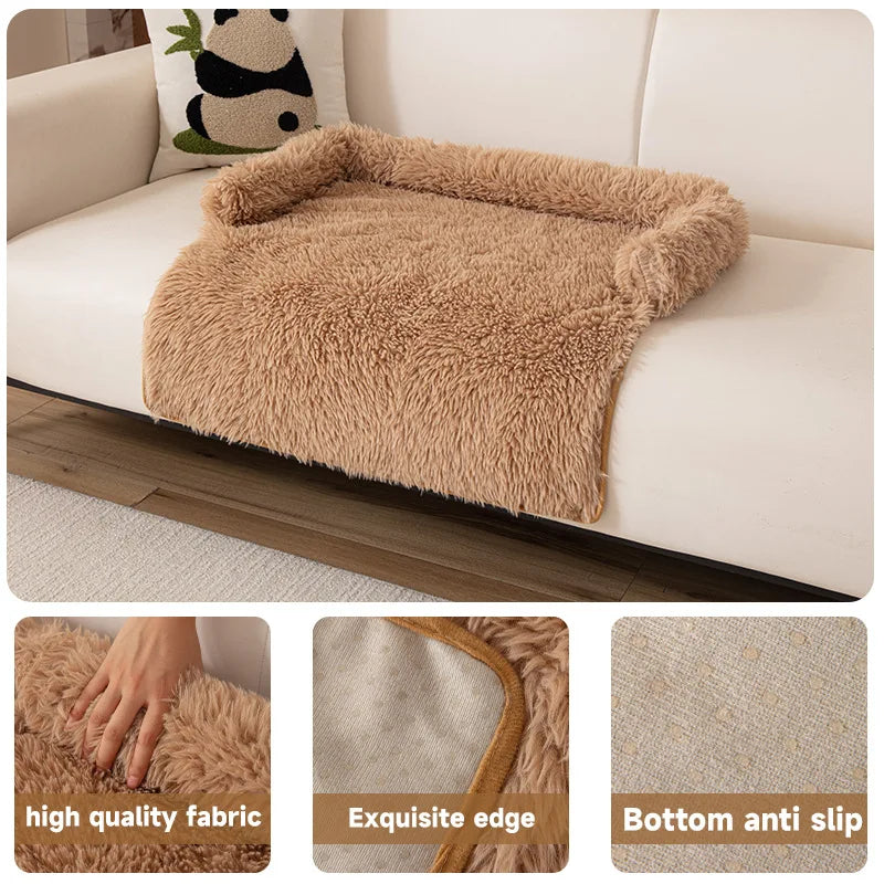 2025 New Style Sofa Pet Pad, Plush Dog Bed, Warm and Anti-slip Pet Sleeping Sofa Pad