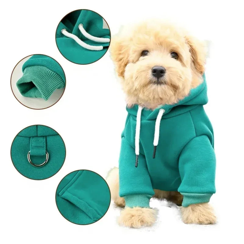 Dog Hoodie for Small And Medium Dogs,  Outdoor Sweatshirt,  Warm Fleece