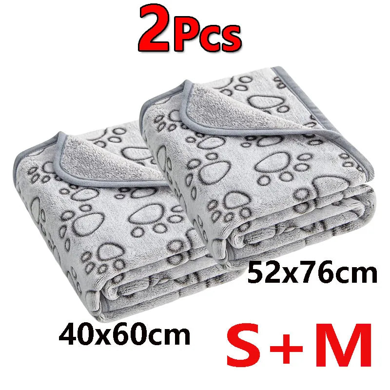 2PCS Soft Fluffy High Quality Warm Comfortable Blanket for Dog Cat