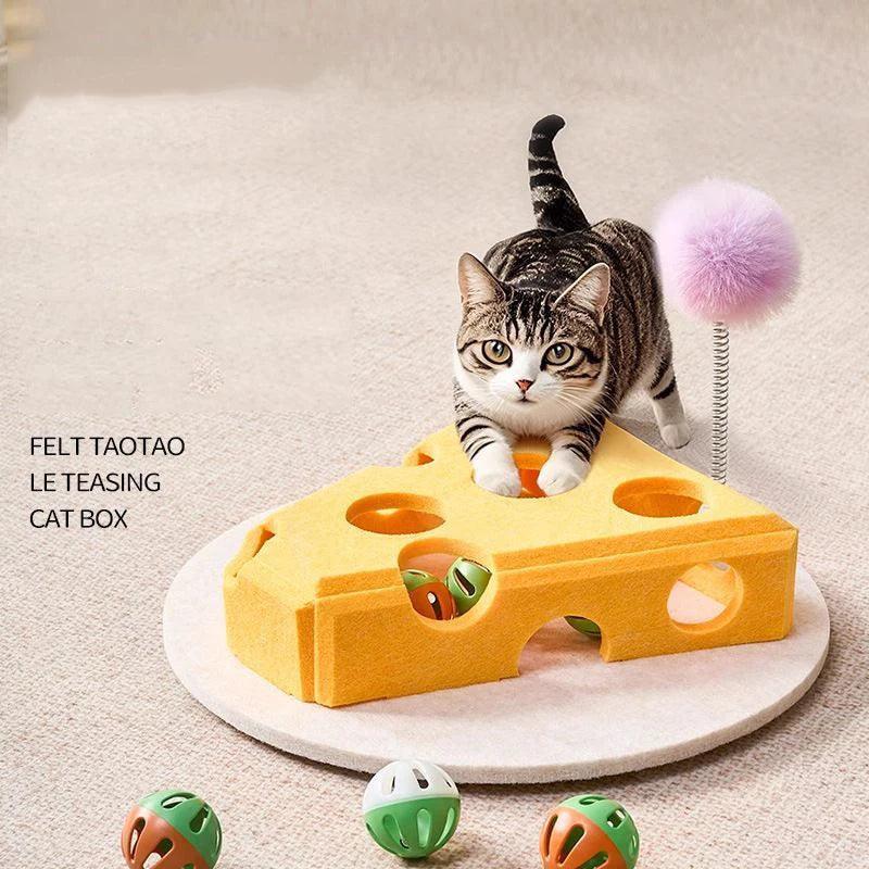 10Pcs/6Pcs Cat Interactive Toys Variety Pack, Pet Kitten Exercise Toys Combination Set Indoor Stick Mouse Bell Ball Cat Supplies