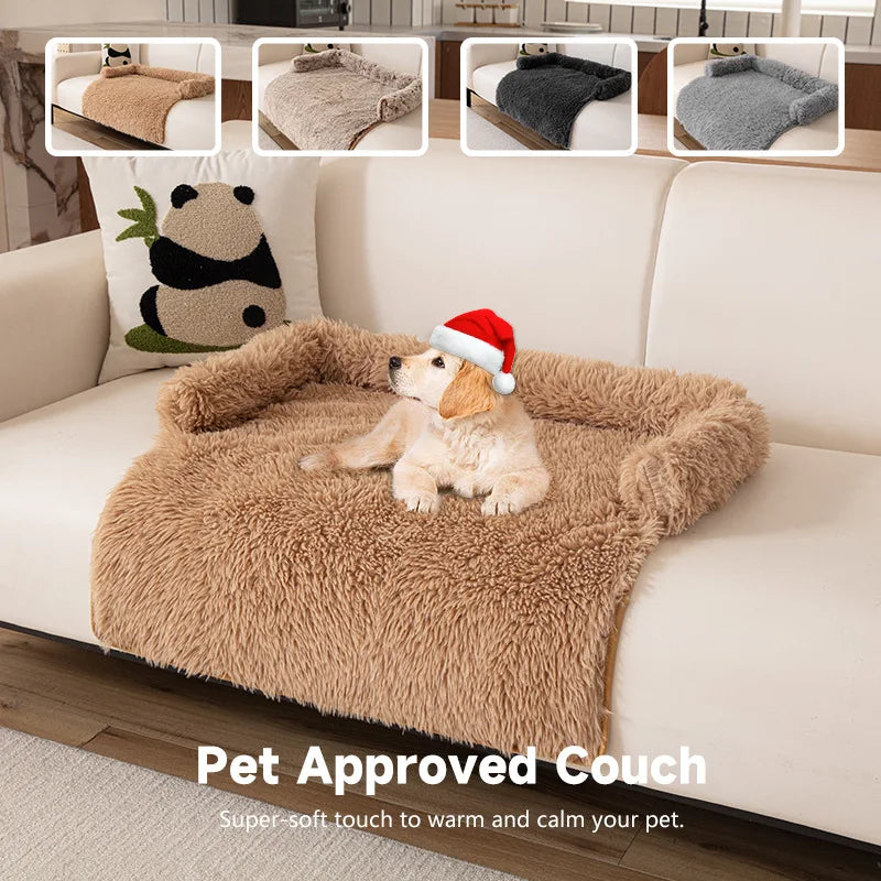 2025 New Style Sofa Pet Pad, Plush Dog Bed, Warm and Anti-slip Pet Sleeping Sofa Pad