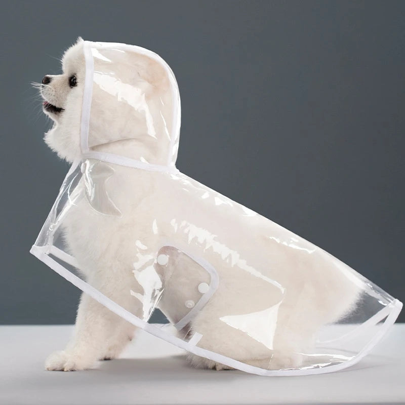 Transparent  Raincoat , Thickened , Windproof and Waterproof Large, Medium, and Small Pets