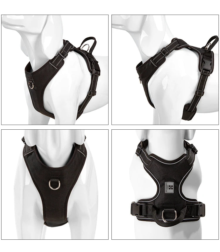 Dog Harness, No Pull Reflective Dog Chest Harness Adjustable for Small ,Medium and Large Dogs Outdoor Walking