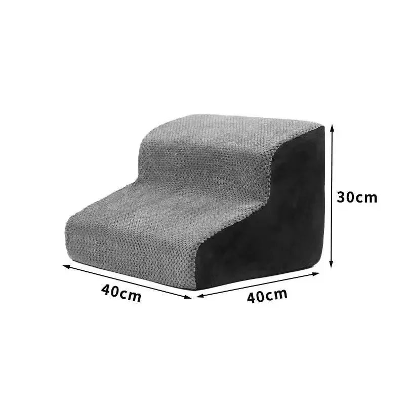 Pet 2/3 Step Dog ,Cat Pet Ramp Ladder Washable Non Slip Removable Memory Foam
