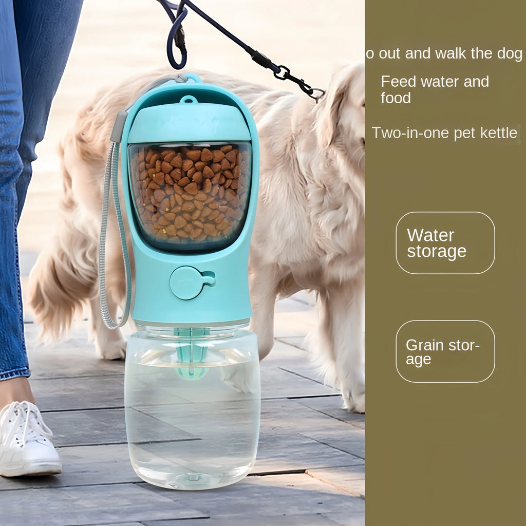 Portable Dog ,Cat Water Bottle with Storage Food and Water Container for Pets ,Outdoor Travel Pet supply